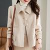Fashionable and Casual New Solid Color Woolen Coat for Women Autumn and Winter