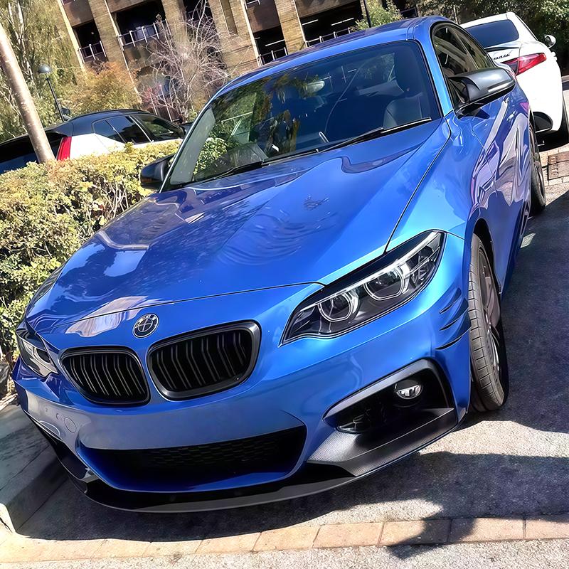 Для BMW 1 серии F20 F21 118i 120i 2015 - 2018 Высококачественные АБС-пластик Накладки на передние фары 'Брови' 3D Наклейки Глянцевый Черный