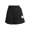 Originals Trefoil Solid Color Logo Print High-Waisted Shorts Women Bottoms Black HL9061