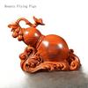 Classical and Creative Solid Wood Carving Gourd Decorations, Home Living Room, Mahogany Ruyi Handicrafts Home Decoration Statue