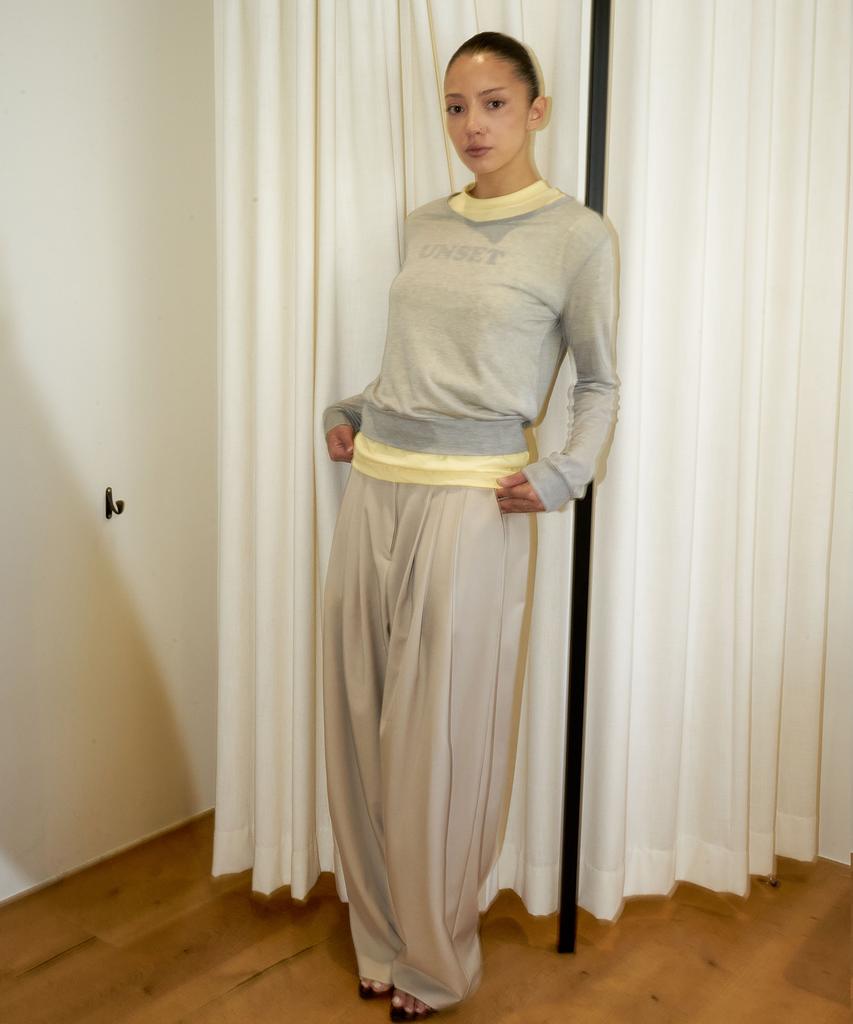 PROVO Tuck Wide Pants / Beige