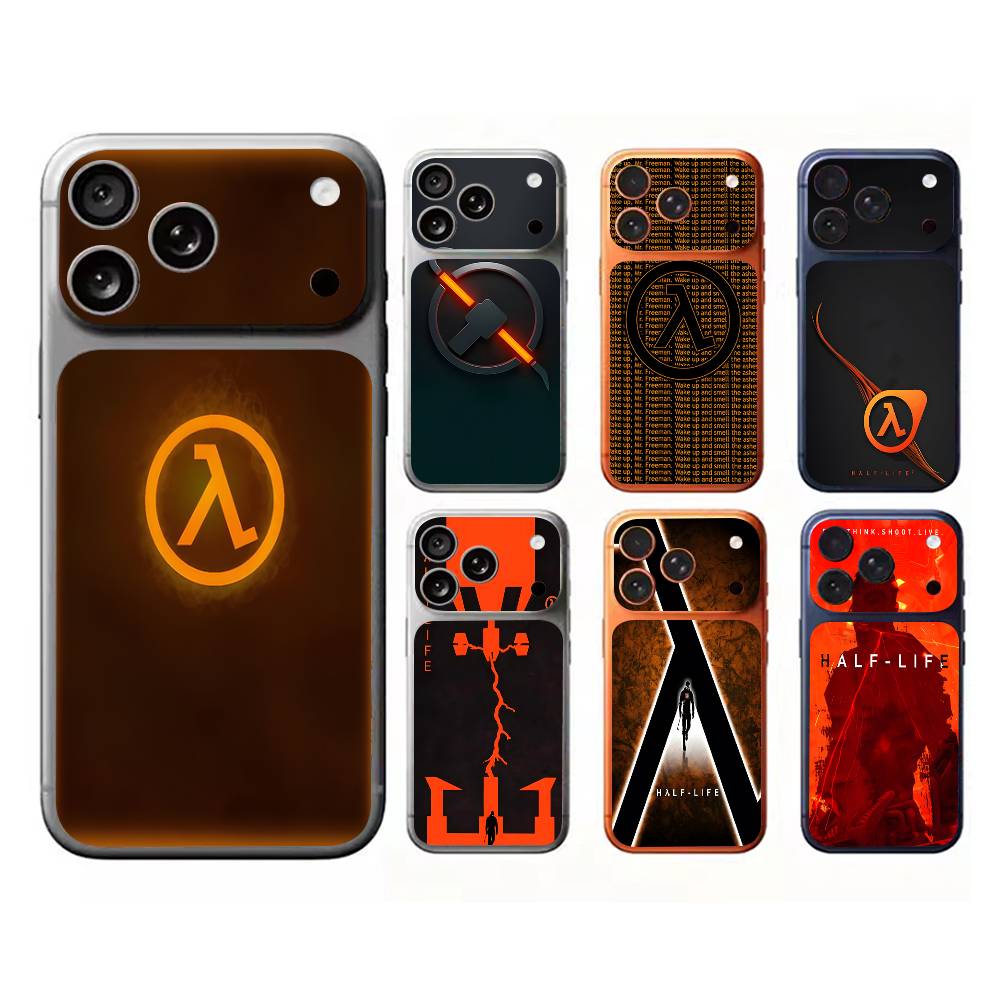 Игровой Half Life Наклейка на заднюю крышку Защитная Для Iphone 17 Pro Max Кожаная наклейка Задняя защитная декоративная наклейка