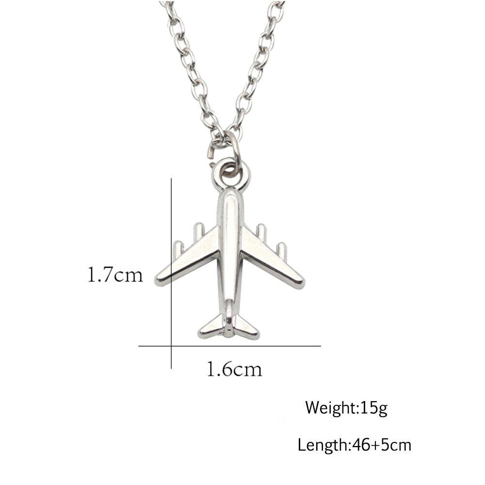 Trendy Metal Unisex Air Plane Chokers Pendant Necklace
