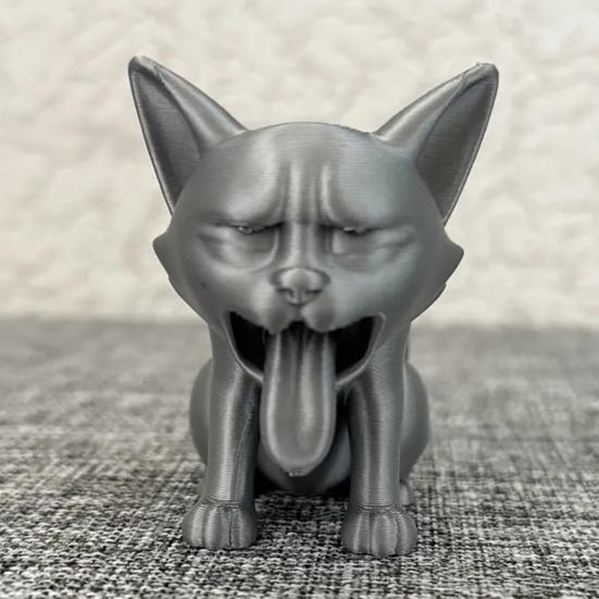 3D-печатная фигурка кота, блюющего, пластиковая статуэтка котенка, скульптура животного