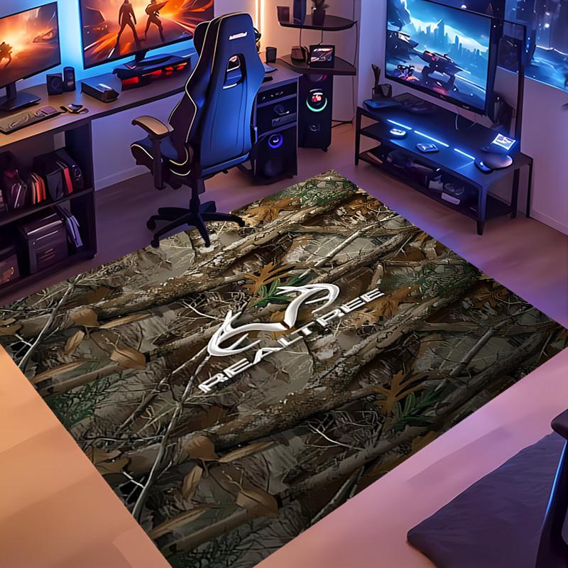1pc Realtree Outfitters Decal Entrance Mat, Non-Slip Mat Area Rug,Room Decor, Outdoor Decor, Kitchen Rug,Doormat - Machine Washable, Easy to Clean