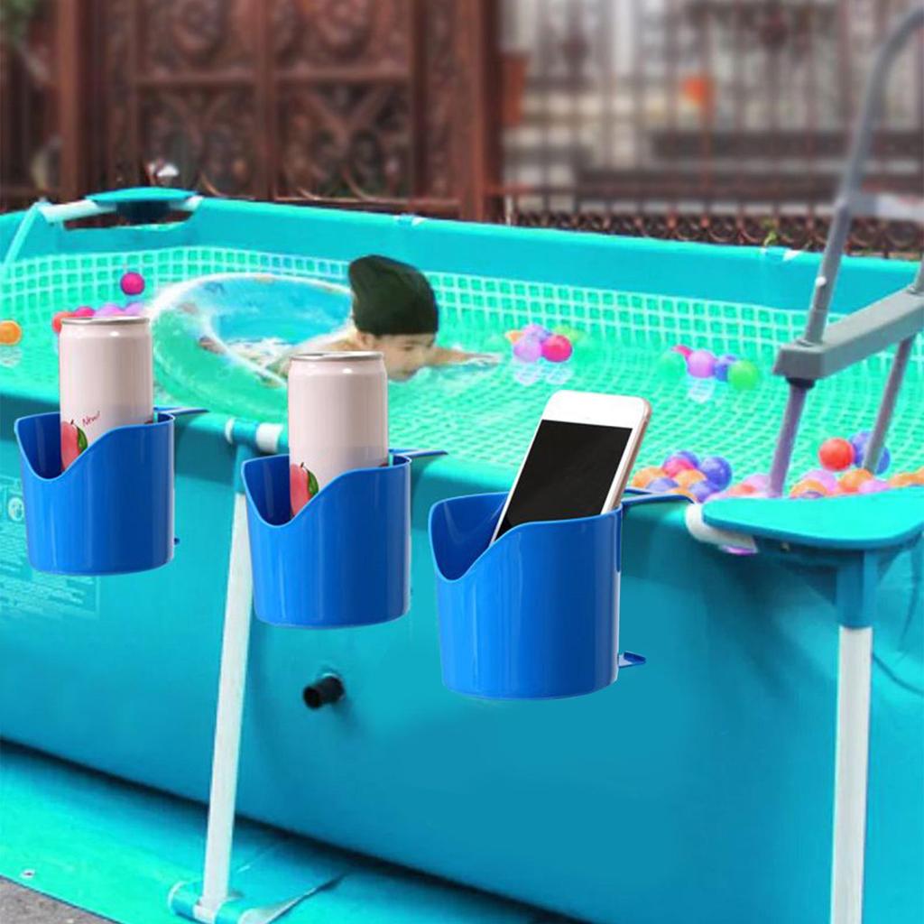 4 шт. Подстаканник для бассейна, Стойка для хранения плавательного бассейна, Подвесная стойка для бутылок без сверления, Держатель для напитков, пивных бокалов для пруда, спа-бассейна