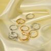 Yori tylish Unique Stainless Steel Irregular Geometric Opening Ring 18 K PVD Plated Waterproof Unusual Trendy Textured Jewelry