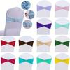 New 50-10PCS Elastic Chair Knot Wedding Decoration Buckle Sashes Back Cover Mariage Hotel Home Seat Elegant Modern Ribbon Decors