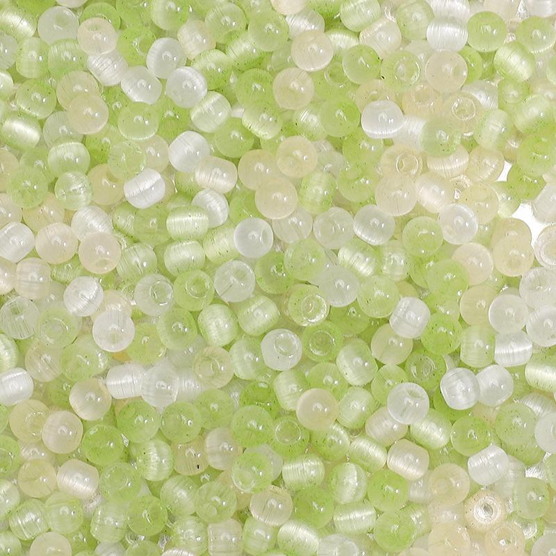 4 мм желейные стеклянные бусины «кошачий глаз» из проса, свободные бусины, аксессуары ручной работы, нанизанные вручную бусины, круглые бусины, цепочка для сотового телефона, круглые бусины, прекрасный цвет