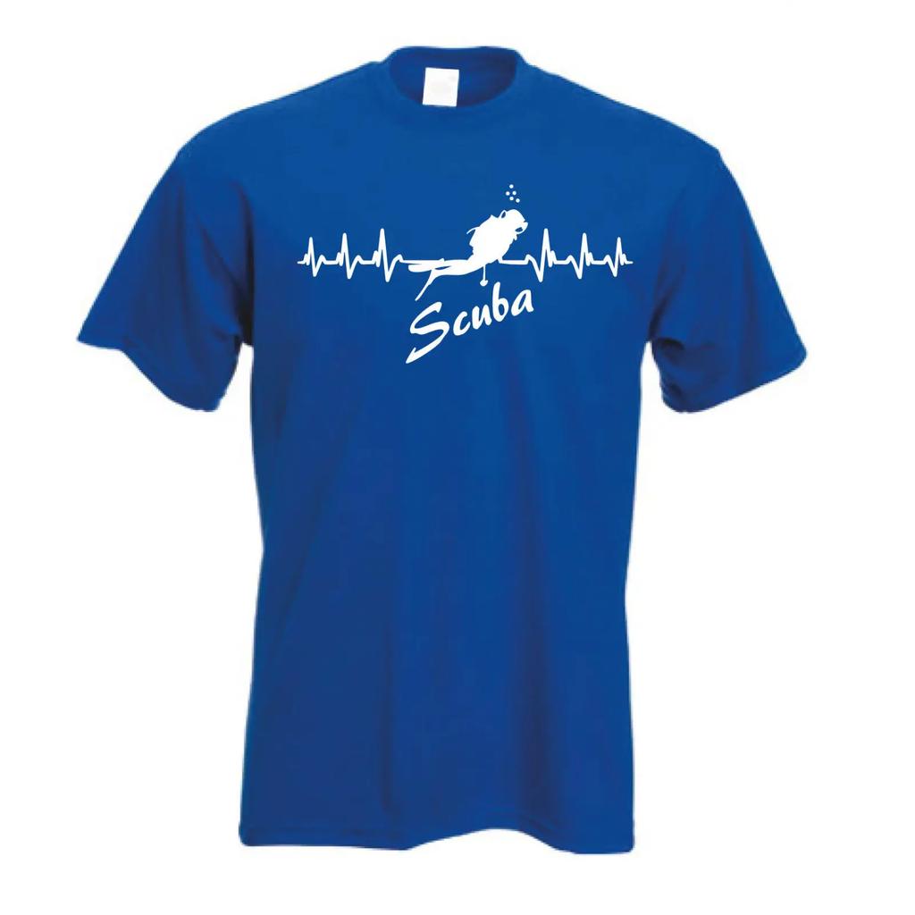 Its My HeartBeat Scuba Diving Scuba Diver TShirt 100 Cotton ONeck Summer Short Sleeve Casual Unisexs Tshirt Size S3XL