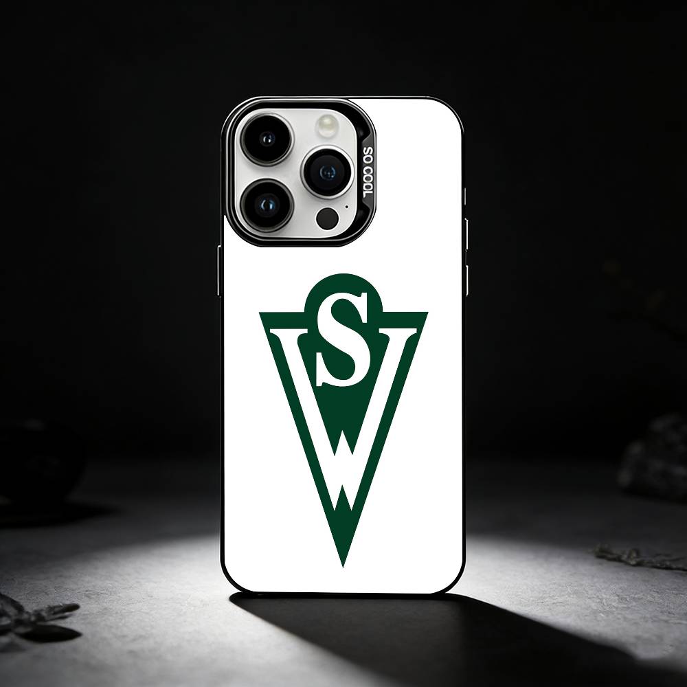Santiago W-Wanderers Classic Badge Phone Case For iPhone 17,16,15,14,13,12,11 Plus,Pro Max,XS,Colored silver phone case
