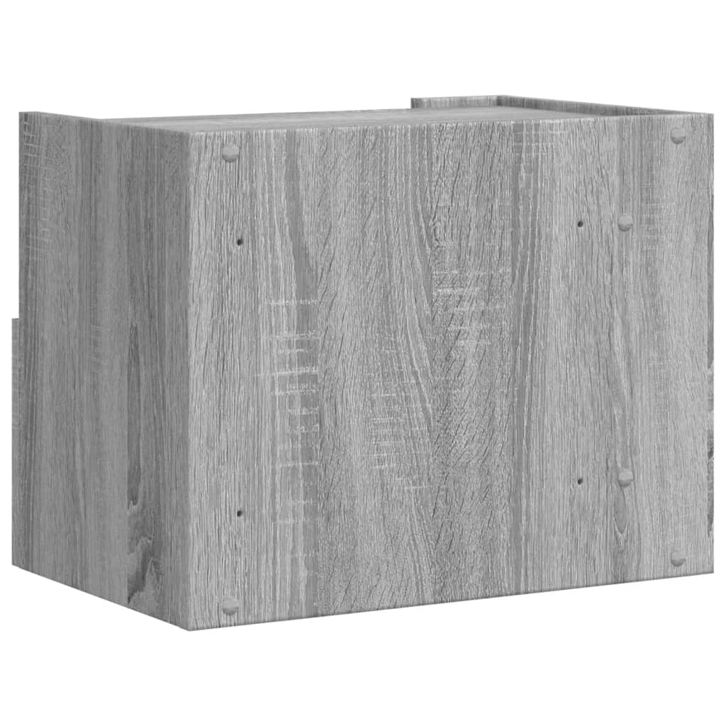 Wall Mounted Nightstand Grey Sonoma 45 x 30 x 35 cm
