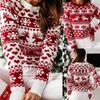 2024 Autumn/Winter Women's Christmas Snowflake Long Sleeve Knitted Sweater