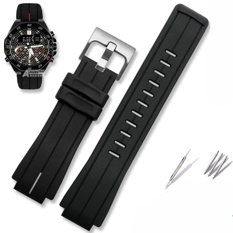 Модифицированный силиконовый ремешок для часов, замена для Casio EDIFICE 20th Anniversary Honda 5618 ECB-10HR-1APR, спортивный водонепроницаемый ремешок