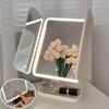 1pc Portable Tri-fold Makeup Mirror with 180° Rotation, Touch Screen and LED Lights - Perfect Gift for Women
