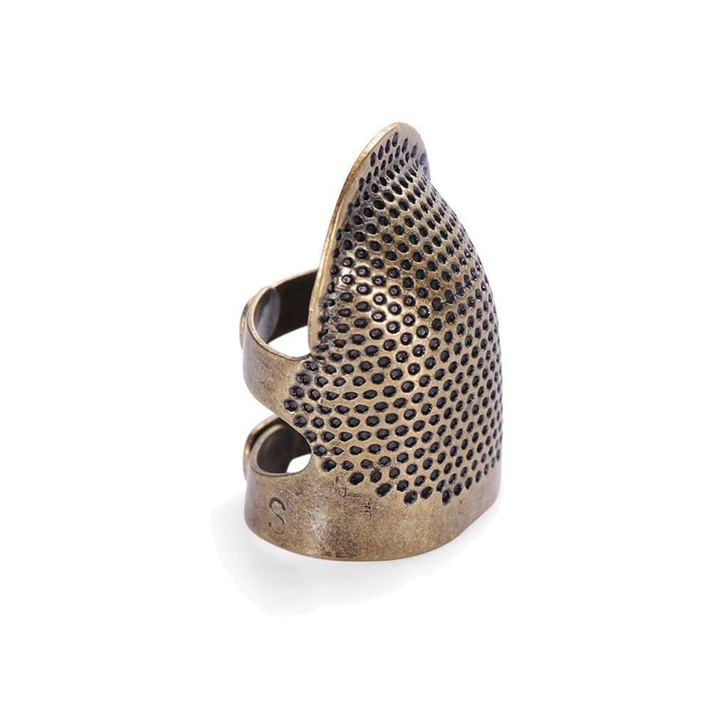 Sewing Accessories Vintage Gold DIY Crafts Finger Protector Antique Ring Needle Thimble Metal
