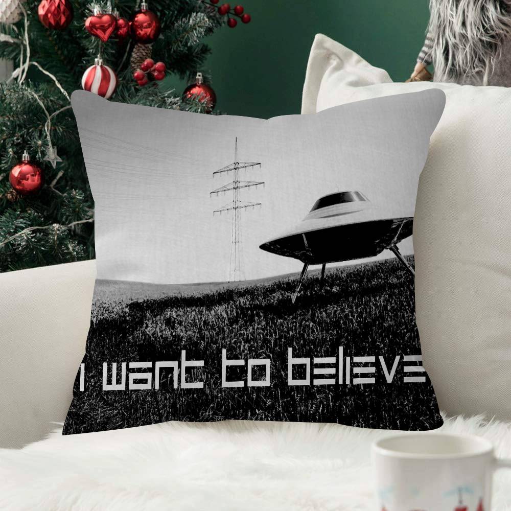 I Want To Believe UFO X Files TV Series Game Personalized Pillow Dust Cover Bedroom Party Decoration Pillowcase Children Gift