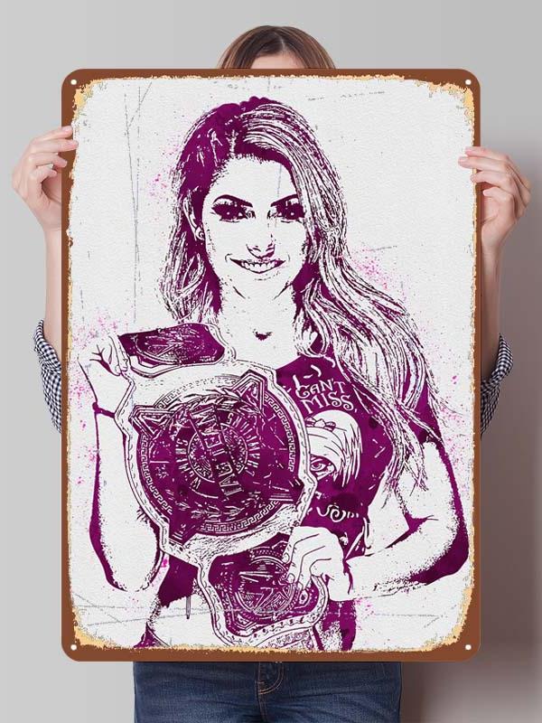 Bayley Alexa Bliss Metal Signs Wrestler Posters Room Decor Items Aesthetic Decoration Living Room Vintage Metal Plate Wall Art