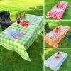 Plaid Disposable Tablecloth Waterproof Checkered Table Cover Outdoor Tablecloth for Picnic Camping Barbecue
