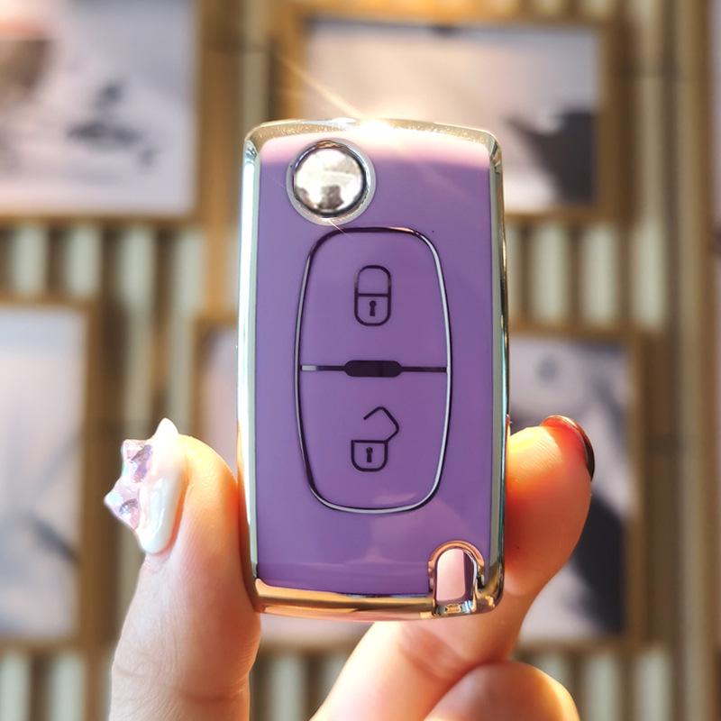 Folding Key Protective Cover for Citroen C3 C4 C5 Peugeot 307 308 408