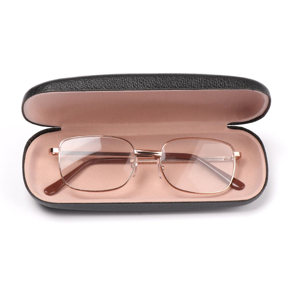 Waterproof PU Leather Hard Frame Eyeglass Cases Black Spectacle Cases Eyewear Protector Glasses Box
