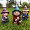 Halloween Resin Witch Figurines Magic Wizard Sculptures Small Ornaments For Home Decoration And Holiday Party Display
