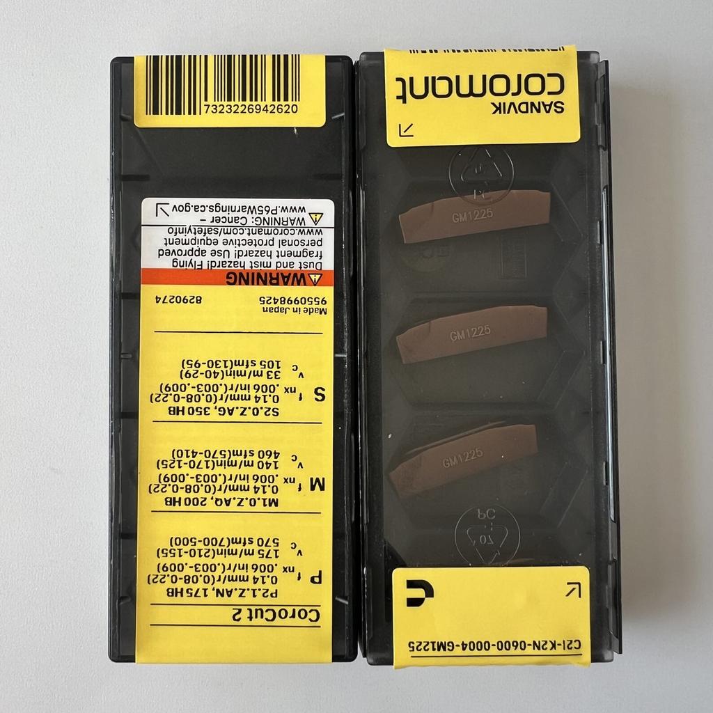 SANDVIK / C2I-K2N-0600-0004-GM 1225 / Original Swedish hard alloy blade 5 Pcs