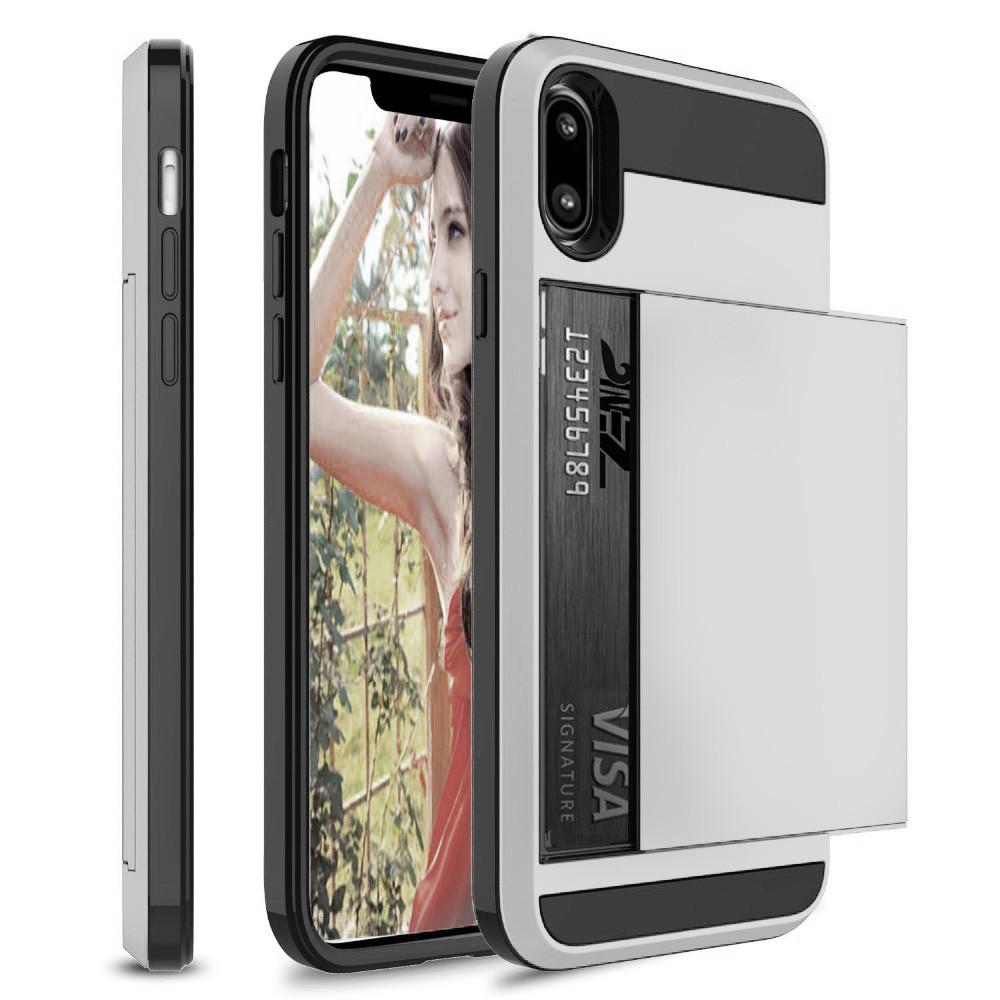 Hybrid Armor Case for iPhone 14 13 Pro Max Wallet Case Card Holder Shockproof Rubber Bumper Cover for iPhone 14 Plus Case