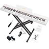 IKTMI Electronic 88 Electronic 88 Electronic Piano Stand Portable Piano MIDI Portable Pedal X Holder White Piano, Keys, Piano, Wooden, Keys, Set,