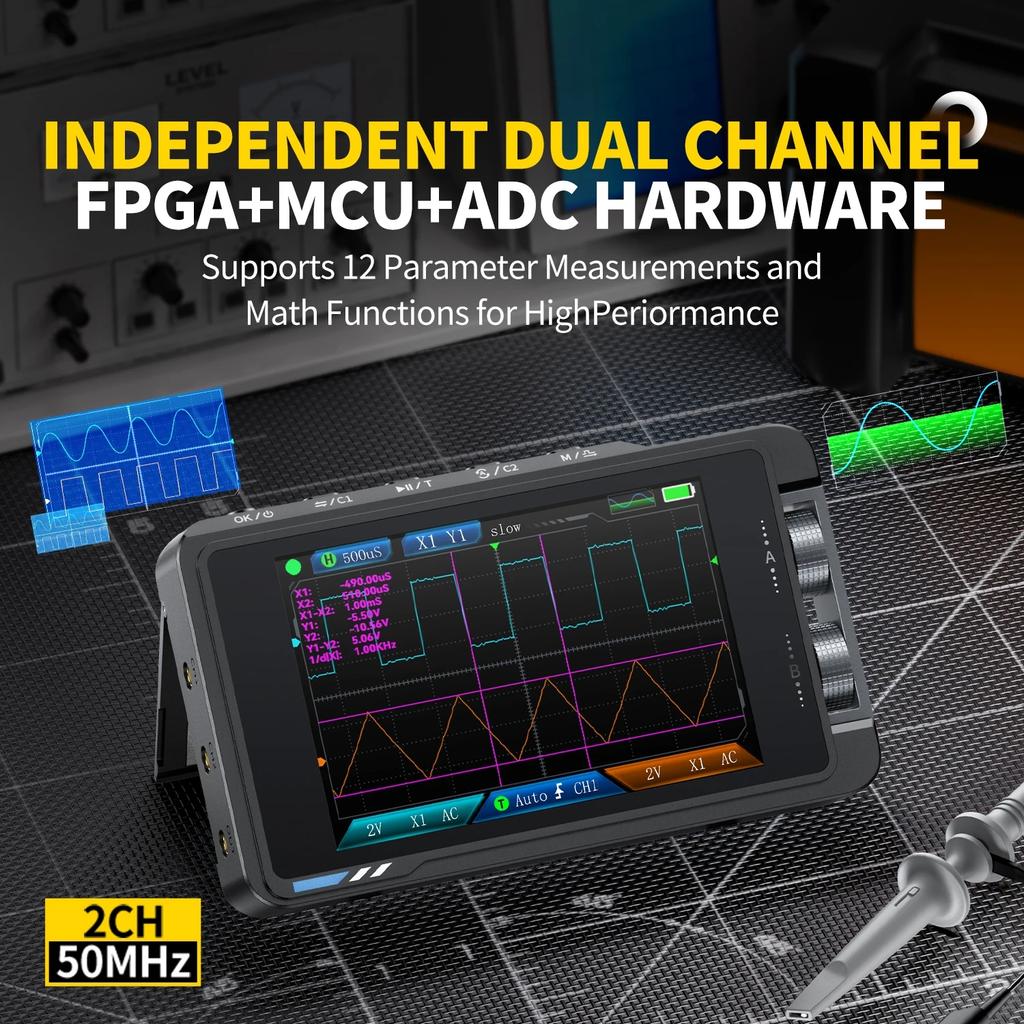 FNIRSI DS215H Oscilloscope 2 in 1 Electronic Repair tool Supports 8 languages Digital Professional Instrument