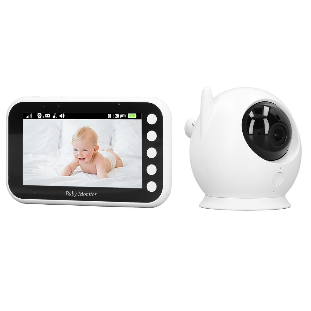 Baby Monitor 360 Degree Rotation 4.3inch LCD Screen 8 Lullabies Infrared Night Vision Two Way Talk