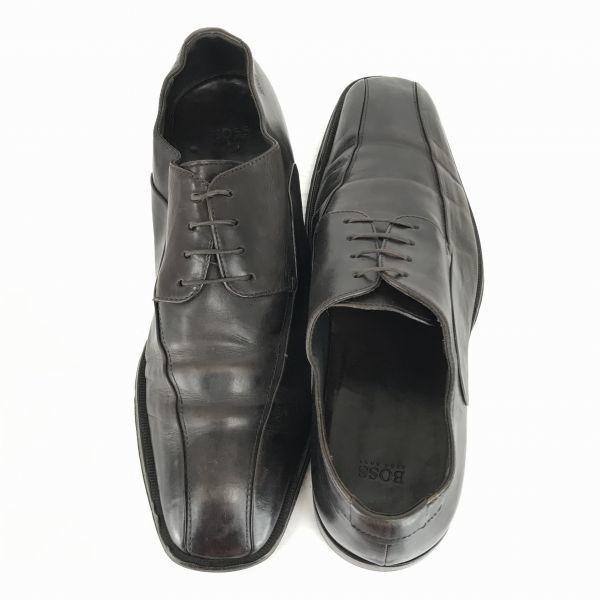 Hugo Boss Италия Кожаный Мокасин С Завитком 27.0 Темно-Коричневый Прошивка Блейк Туфли(ИСПОЛЬЗОВАЛ)