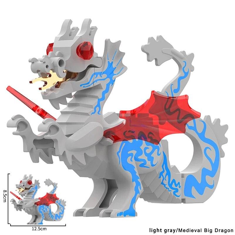 MOC креативные средневековые фигурки дракона, модель, строительные блоки, коллекция кирпичей, Brinquedos, игрушки для детей, подарки