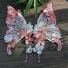 Imitation Pearl Tassel Duckbill Clip Mesh Flower Hair Clip Large Butterfly Hairpin  Daily