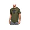 Under Armour X Dwayne Johnson Collaboration Project Rock Charged Cotton Animal Print Hoodie T-Shirt Men Tops Black 1351525-315