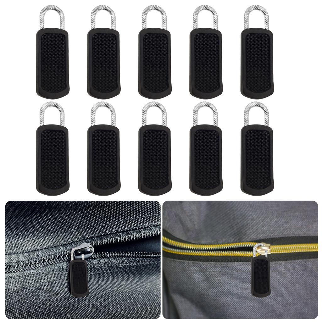 10Pcs Removable Zippers Pull Replacement Detachable Zippers Pulls for Purse Clothes Jeans Suitcase Luggage Backpacks