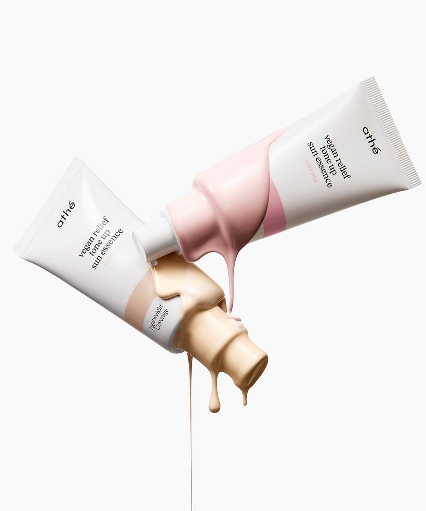 Vegan Relief Tone-Up Sun Essence 50ml SPF50+ PA++++ Light Pink / Light Beige (Select 1)