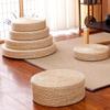 Handmade Round Japanese Straw Tatami Cushion for Meditation, Worship, and Seating.