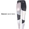 Jeans Vintage Pockets Bottoms Trousers Women Splicing High Elasticity Skinny Jeans Pants for Ladies