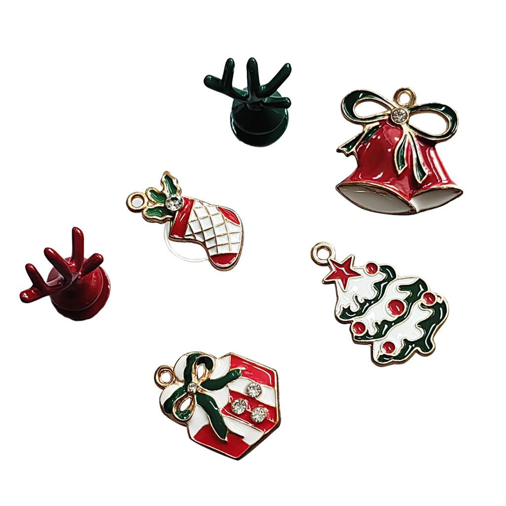 6 шт. пузырьковые слайды аксессуары рождественские блестящие цинковый сплав алмазные туфли DIY украшения детали