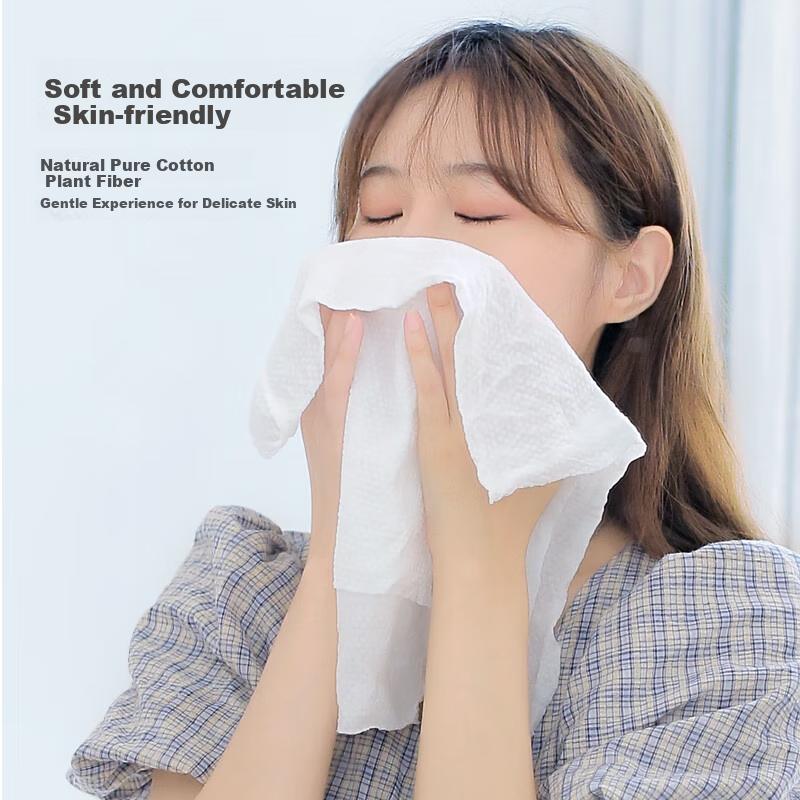 Xinqin Disposable Cotton Face Towels for Travel And Hotel Use, Thick And Large Portable Soft Cotton Wipes, Pack of 10, 30*60cm