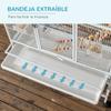 Large Bird Cage Budgie Cage 3 Tier Aviary with Stand Wheels, Toys, Ladders, Shelf for Canaries, Finches, Cockatiels, Parakeets - White