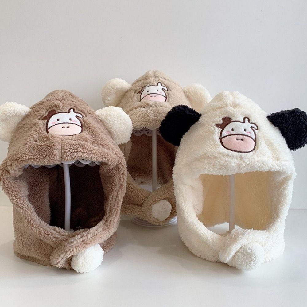 Цельная детская шапка-капюшон, шарф, ветрозащитная детская шапка-бини, милая зимняя детская шапка-шарф