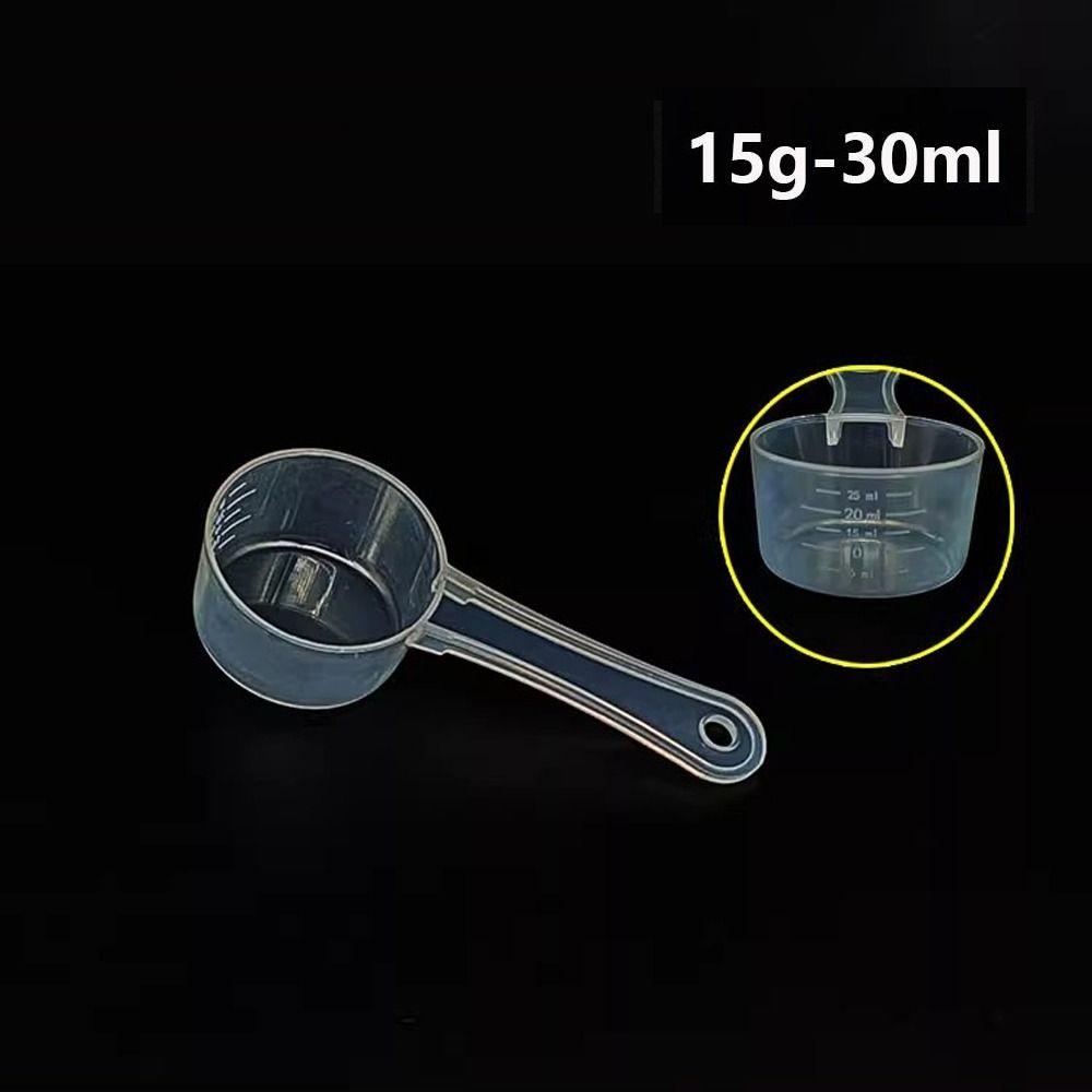 5pcs/set Transparent Flat-bottomed Spoon Plastic Measuring Spoon  Home Kitchen Baking Accessories
