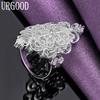 925 Sterling Silver Hollow Pattern Ring Fashion Jewelry