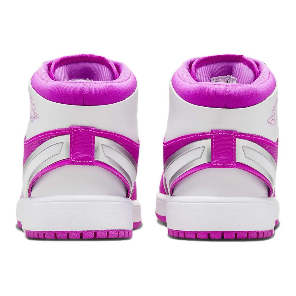 Jordan Air 1 Comfortable Versatile Non-Slip Wear-Resistant Mid-Top Kids Basketball Shoes Kids Sneaker Pink White FQ1281-601