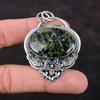 Copper Seraphinite Pendant 925 Sterling Silver Pendant Amazing Gemstone Handmade Jewelry Flower Pendant Healing Stone Jewelry Gift For Women