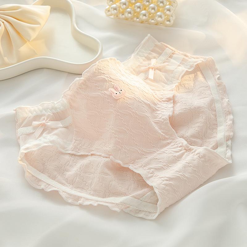 5A Full Pants Antibacterial Cotton Underwear Women's Pure Cotton Breathable Waist Waist Hip Briefs Cute Student Triangle Panties