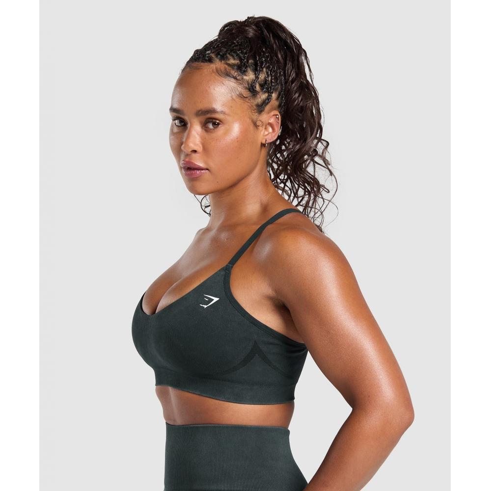 Gymshark Gains бесшовный стираемый спортивный бюстгальтер черный B3b8b Bb2j