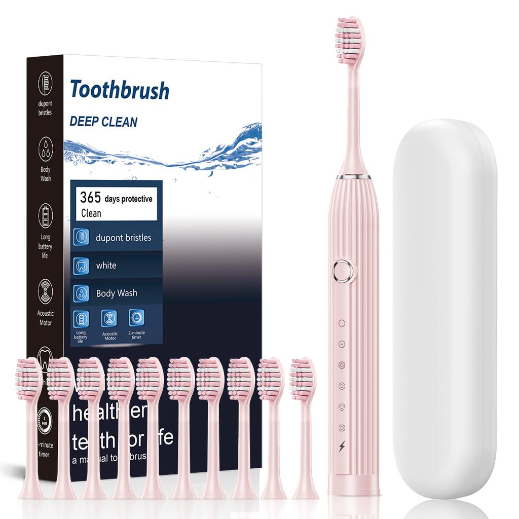 Smart Electric Toothbrush Adult Rechargeable Fully Automatic Soft Brush Family Combination Double Set Cleaning Toothbrush